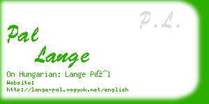 pal lange business card